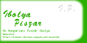 ibolya piszar business card